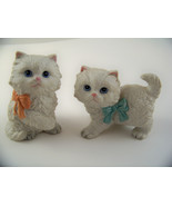 Vintage Homeco White Kitten Figurines Persian Cats Porcelain #1428 Set o... - £9.34 GBP