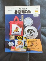 All About Iowa Cross Stitch Patterns Leaflet Iowa Designs ID-1 1983 Vintage - £11.35 GBP