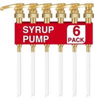 Coffee Syrup Pumps, 6 Pack Gold Syrup Pump, Skinny Syrup Pump for 750ml ... - $8.79