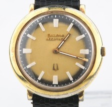 1974 Bulova Accutron Men&#39;s Gold-Plated Tuning Fork Mvmt 2110 Watch Original Band - £488.95 GBP