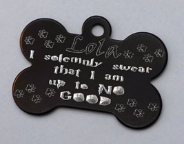 HARRY POTTER DOG TAG I SOLEMNLY SWEAR I AM UP TO NO GOOD PERSONALISED DO... - $20.00