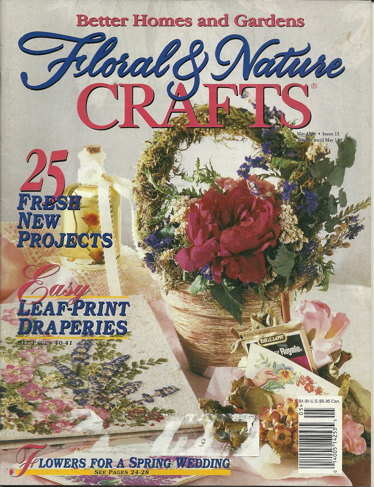Floral & Nature Crafts Magazine Better Homes and Gardens May 1996  - $4.99