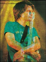 Radiohead Jonny Greenwood with his Fender Telecaster guitar pin-up artwork - $4.50
