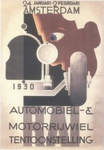 RAI Amsterdam Automobiel Motorrijwiel Tentoonstelling 1929 - Cassandre (... - £25.94 GBP