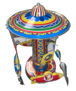 Schylling Reproduction Tin Type Rotating Ride A Rocket Toy 2011 Classic - €34,29 EUR