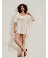 Free People Rush For Ruffles Romper Size Large Frilly Oversized Cottagec... - $1,133.91 MXN