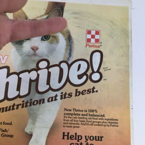 1982 Purina Thrive Brand Cat Food Circular Coupon Advertisement Item image 2