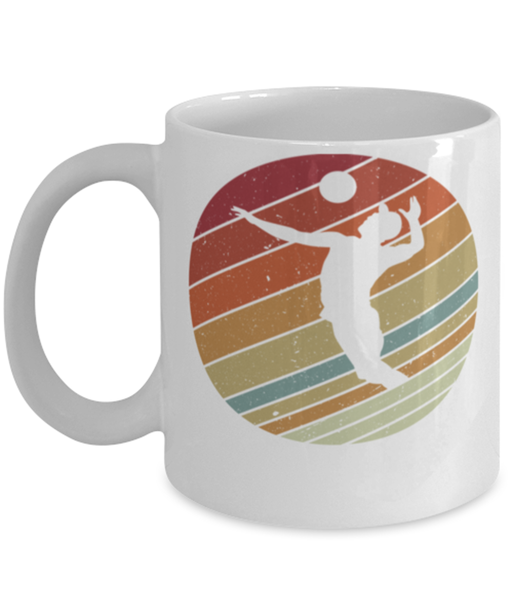 Retro Vinatge Style Sports Mad Volleyball Mug Gift Idea  - $14.95