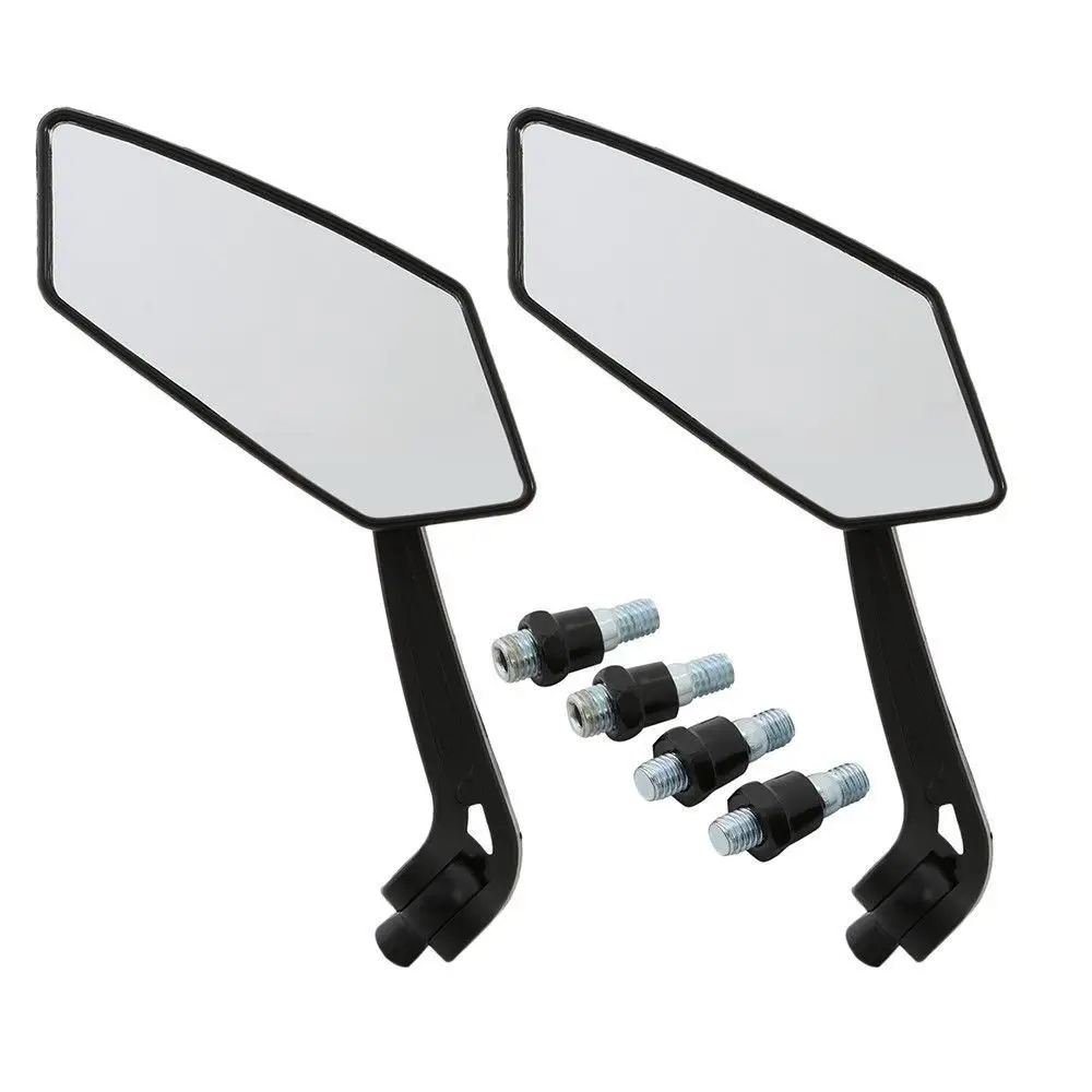 2pcs Practical Black Aluminum Motorcycle Side Rear View Mirror  Moped Scooter - £149.31 GBP