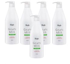 5 x Cosway Bioglo Goat&#39;s Milk Pomegranate Shampoo 1000 ml 33.81 fl oz DHL - £158.41 GBP