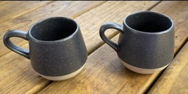 2 Levi’s X Target Speckled Glaze Stoneware Mugs Cups Black 14oz NEW - £27.53 GBP