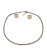 Fifth Avenue Necklace &amp; Clip-On Earring Set – Vintage Silver-Tone - $640.77 MXN