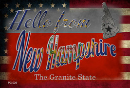 Hello From New Hampshire Novelty Metal Postcard - £12.74 GBP