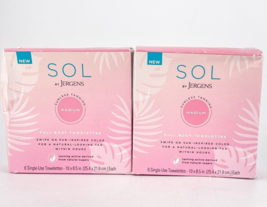 Sol By Jergens Full Body Self Tanner Towelettes 6 Count Each Lot Of 2 - £11.53 GBP