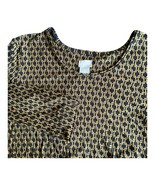 CHICO&#39;S TOP WOMEN&#39;S Size XL (Chicos 3) black gold long sleeve knit Rayon... - €11,03 EUR