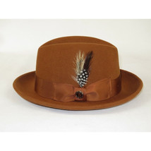 Men Bruno Capelo Hat Australian Wool Crushable Center Dent CHICAGO CH303 Cognac image 4