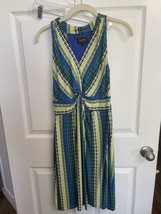 Laundry By Shelli Segal Womens Shift Dress 6 Multicolor Geometric Knot S... - $16.82