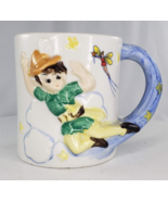 Vintage Disney Peter Pan Mug 3D JSNY Taiwan - £8.68 GBP