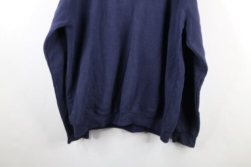 Vtg Carhartt Mens Large Distressed Spell Out Baggy Fit Hoodie Sweatshirt Blue Item image 12