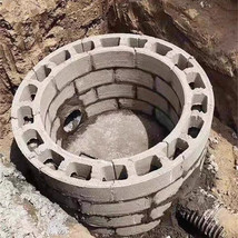 Concrete Circular Well Plastic Molds Wall Brick Round Circle Module Moul... - £122.25 GBP+