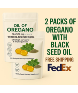 2 Packs Of Oregano Oil Capsules with Black Seed Oil – 360 Softgels | Her... - $1,497.79 MXN