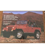 1987 Jeep Wrangler photo &quot;The Possibilities are Endless&quot; vintage print a... - $12.19