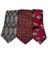 3 Men&#39;s Neckties Stafford Arrow and Roma Tie Patterned Office Career Crafts - £9.43 GBP