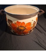 Vtg Moneta Dutch Oven NO Lid #22 Floral Italian Cookware 1970’s Retro Gr... - $654.29 MXN