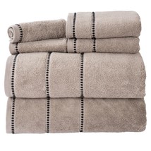 Luxury Cotton Towel Set- Quick Dry, Zero Twist and Soft 6 Piece Set With... - £44.78 GBP