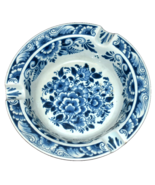 Vintage Delft Blue Holland Cigar Ashtray Hand Painted Flowers - $15.00