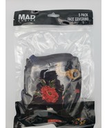 5 Pack double layered Face Covering Masks ONE SIZE COMFORTABLY FITS MOST... - $10.84 CAD