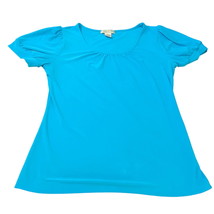 Vintage Suzie Womens T-Shirt Blue Size Medium Polyester Short Sleeve Stretch - £9.22 GBP