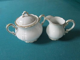 ZSOLNAY Hungary 2 PCS Tea Set Compatible with White Cream/Gold Accent, 1... - $2,340.42 MXN