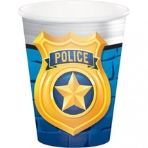 Police Party 9oz Hot/Cold Paper Cups 8 Per Pack Police Birthday Party Tableware - £8.81 GBP