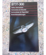 INFLIGHT SAFETY CARD US AIRLINES B737-300  1989 - €16,88 EUR