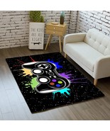Gamer Area Rugs For Bedroom Boys Cartoon Painting Gamepad Home Carpet Fo... - £28.68 GBP