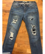 Tiffany !IT Jeans Womens Size 10 Skinny Ankle Distressed Dark Wash Denim - €21,32 EUR