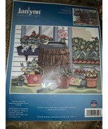 Janlynn RAIN BARREL &amp; WINDOW BOX Counted Cross Stitch Kit 14x11&quot; #017-01... - £14.97 GBP