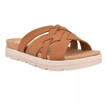 Easy Spirit Women Cross Strap Slide Sandals Star3 Size US 9.5M Medium Brown - £32.44 GBP