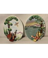 Beautiful Vintage 3D PY Fishing And Hunting Boys Ceramic Plates Decor *R... - $311.84