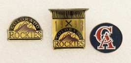 Vintage 1993 Fan Apparel Jewelry Baseball Pins Inaugural Season Colorado... - $14.79