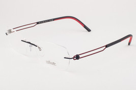 SILHOUETTE 4431 Black Red Rimless Eyeglasses 406060 53mm - $160.55