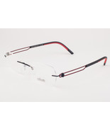 SILHOUETTE 4431 Black Red Rimless Eyeglasses 406060 53mm - $160.55
