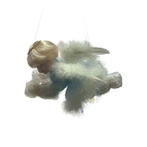 Cathy Collection limited edition Porcelain Baby Angel Hanging Cherub Blue - £19.50 GBP