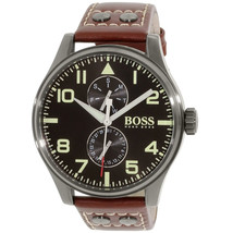 Hugo Boss Men&#39;s Aeroliner Maxx Black Dial Watch - 1513079 - £177.26 GBP