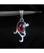Elegant Sterling silver Pendant with a natural Dark Red Garnet Gemstone ... - $40.75 CAD