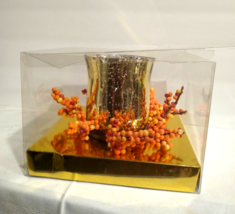 Fall Autumn Votive Candle Holder with Fall Berries - £8.02 GBP