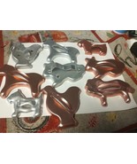 Lot of 9 Metal, Copper  Cookie Cutters of Various Animals - £5.04 GBP
