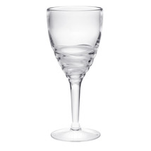 Set of Four Clear Swirl Acrylic Stemmed All Purpose Wine Glass - $3,446.12 MXN