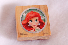 RARE Disney Princess Arielle Face Mounted Rubber Stamp - £9.71 GBP